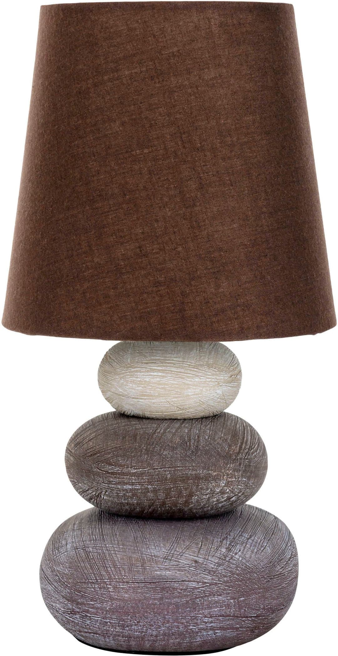 Näve LED Tischleuchte Stoney | Braun