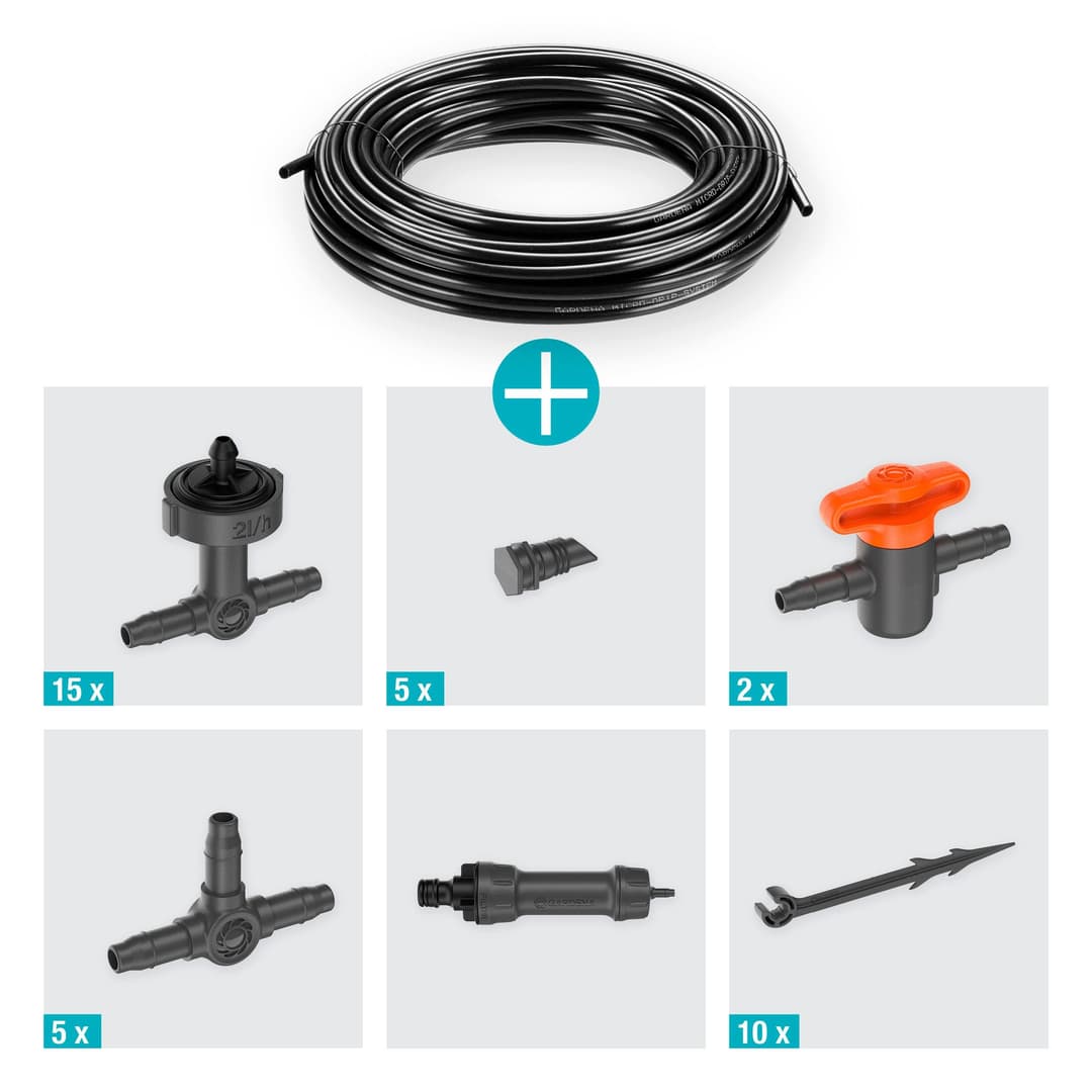 GARDENA Bewässerungssystem Micro-Drip-System Balkon | Schwarz