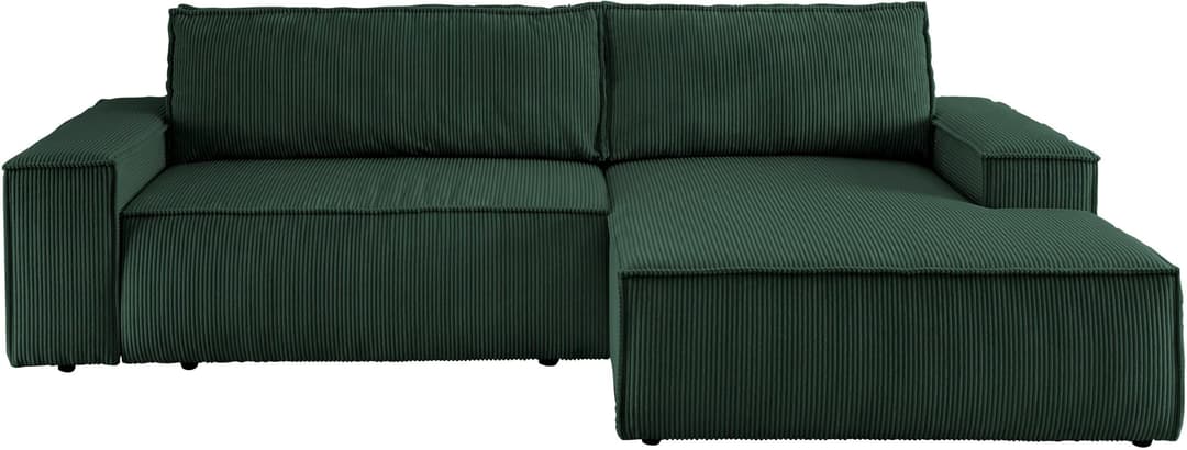 Home affaire Ecksofa SHERWOOD L-Form, 267 cm | Grün