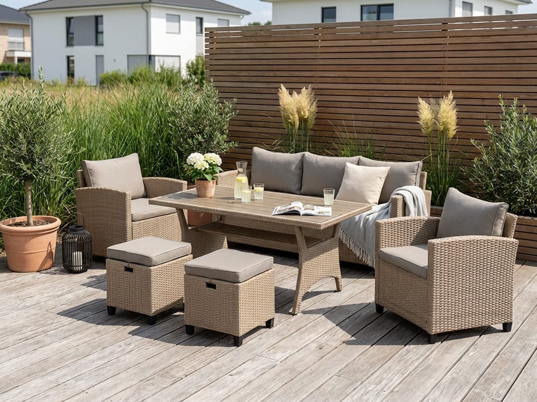 KONIFERA Gartenlounge-Set Amsterdam | Beige