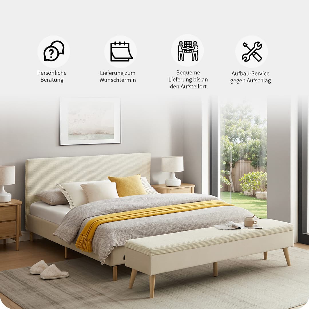 Home affaire Polsterbett Armandine | Beige