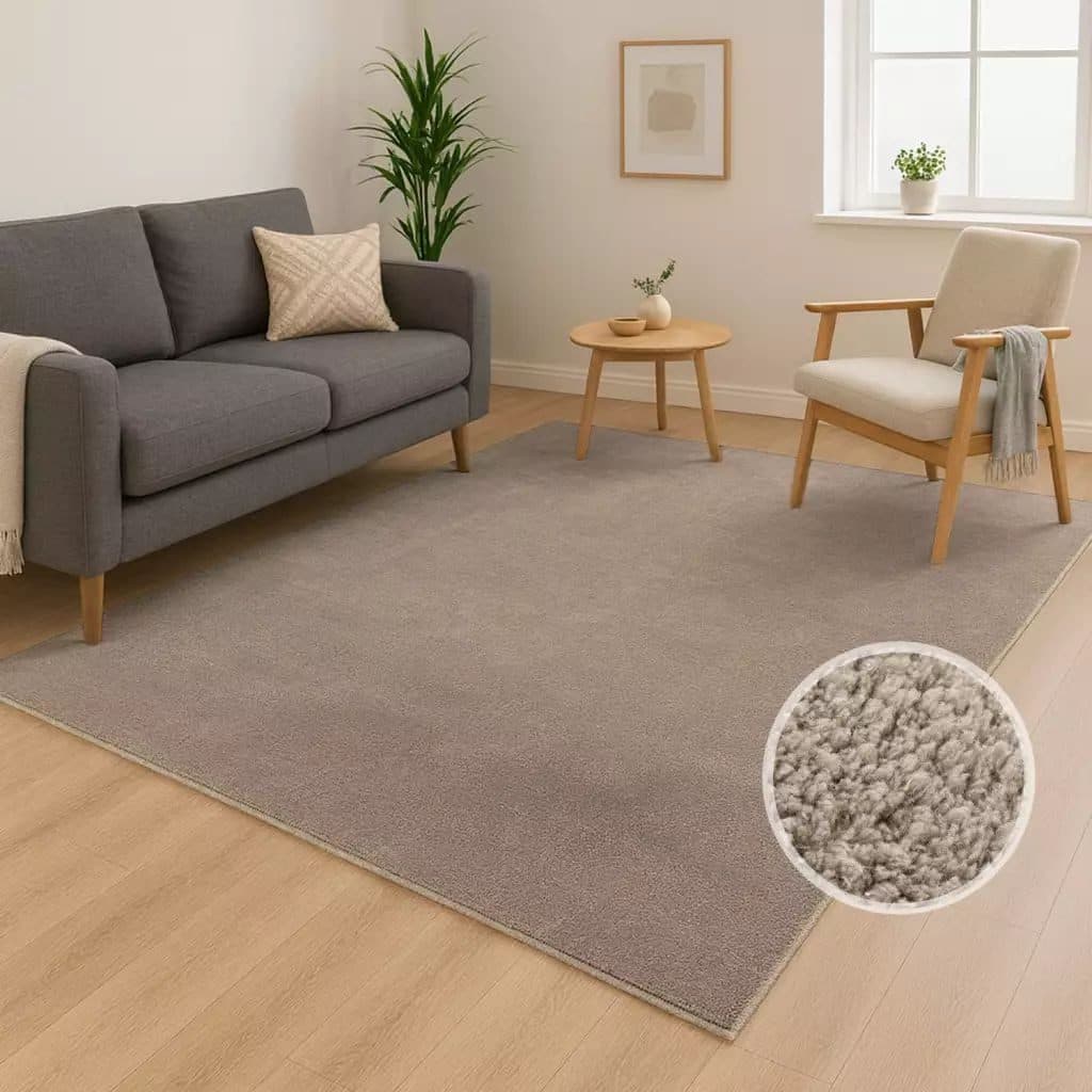 Carpet City CALMA 200 Teppich | Braun