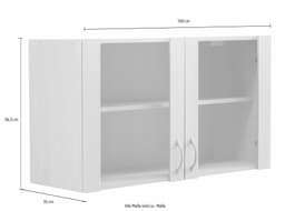 wiho Küchen Glashängeschrank Kiel | Rot