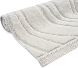 homsy by Ana Johnson Teppich Waavy mit Fransen | Beige