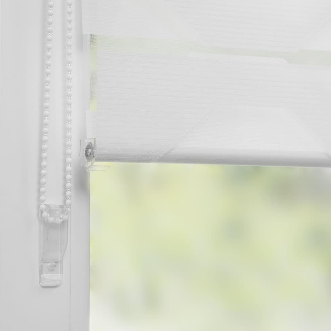 K-HOME Doppelrollo Trapez | Weiß
