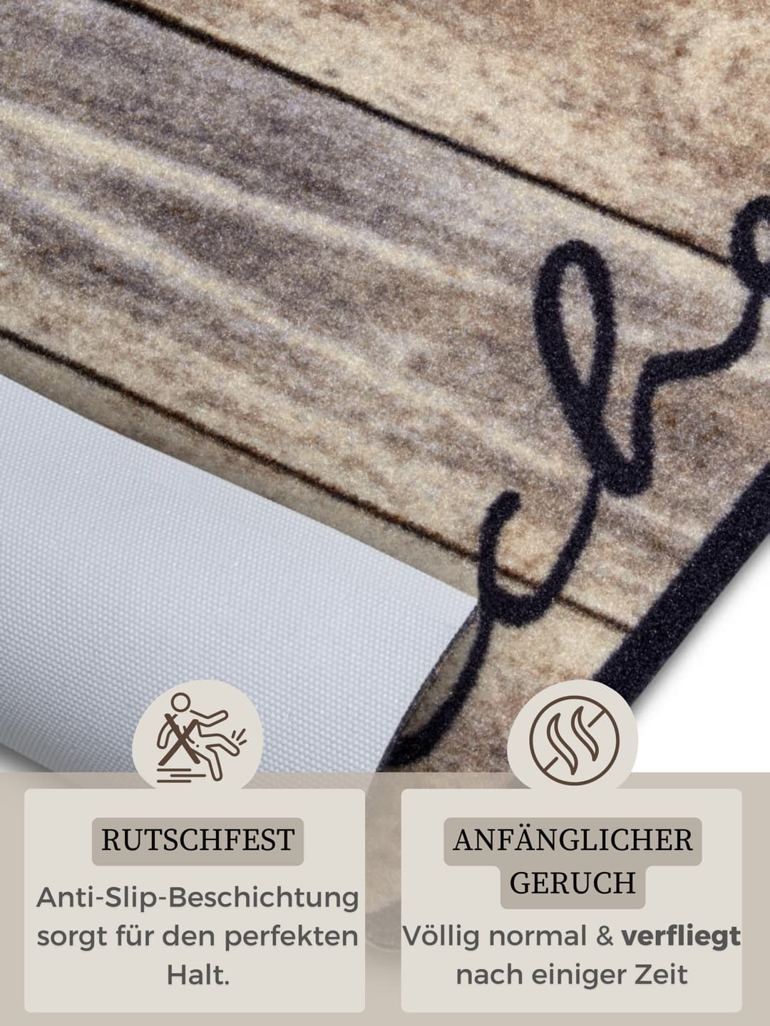 HANSE Home Küchenläufer Kitchen Herz | Braun