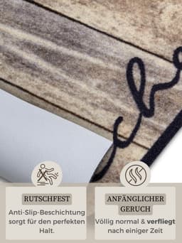 HANSE Home Küchenläufer Kitchen Herz | Braun