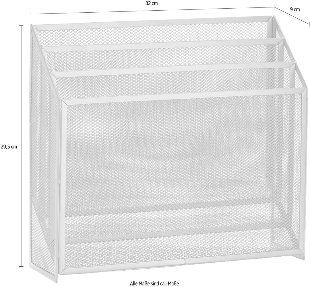 Zeller Present Zeitungsständer Mesh | Silber