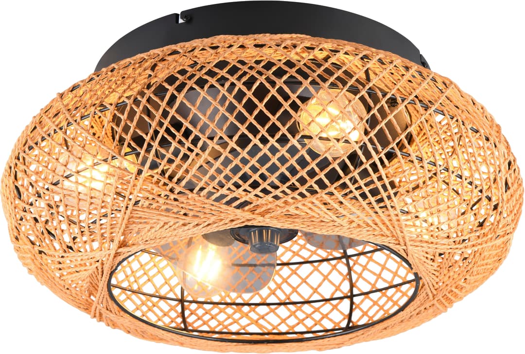 Reality Leuchten LILLESAND Deckenventilator | Braun