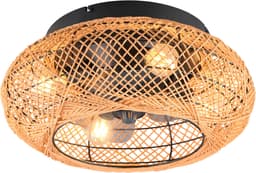 Reality Leuchten LILLESAND Deckenventilator | Braun