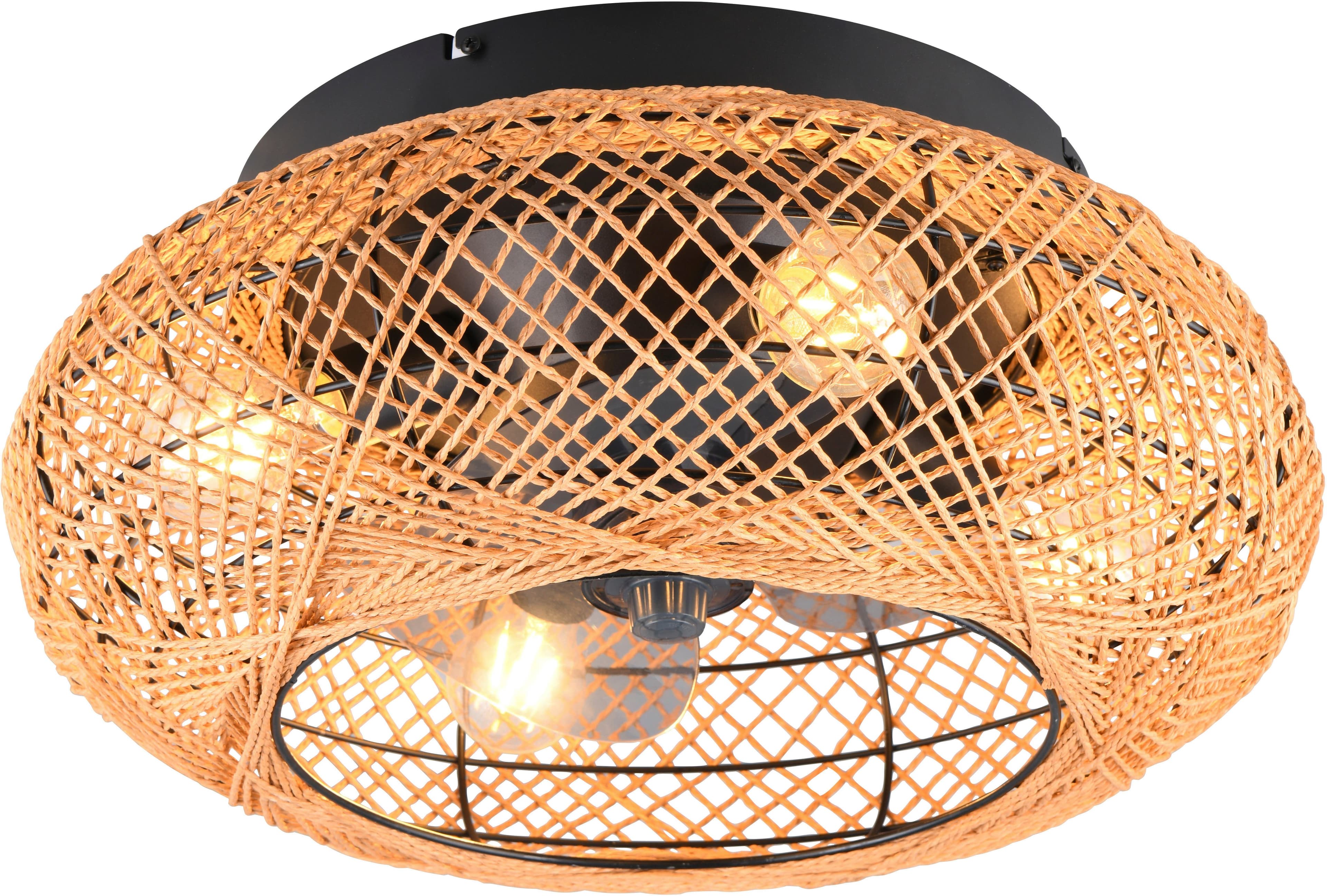 Reality Leuchten LILLESAND Deckenventilator | Braun