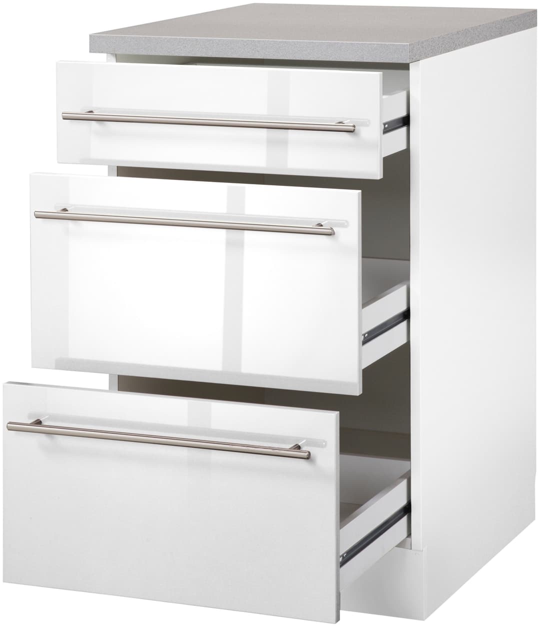 wiho Küchen Unterschrank Chicago 50 cm | Weiß
