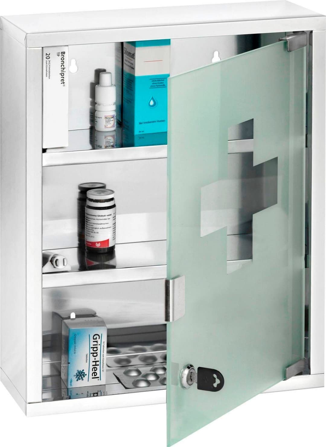 WENKO Medizinschrank | Silber