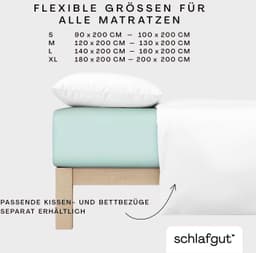 Schlafgut Casual Spannbettlaken | Türkis