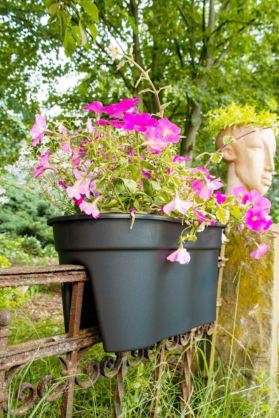 KHW Balkonkasten Flowerclip XXL | Schwarz