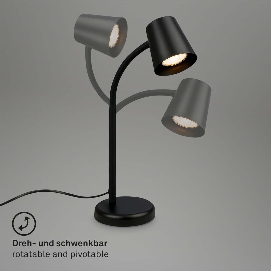 Briloner Leuchten Tischleuchte SKRIVA | Schwarz