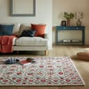 FLAIR RUGS Iris Traditional Wollteppich | Rot 3