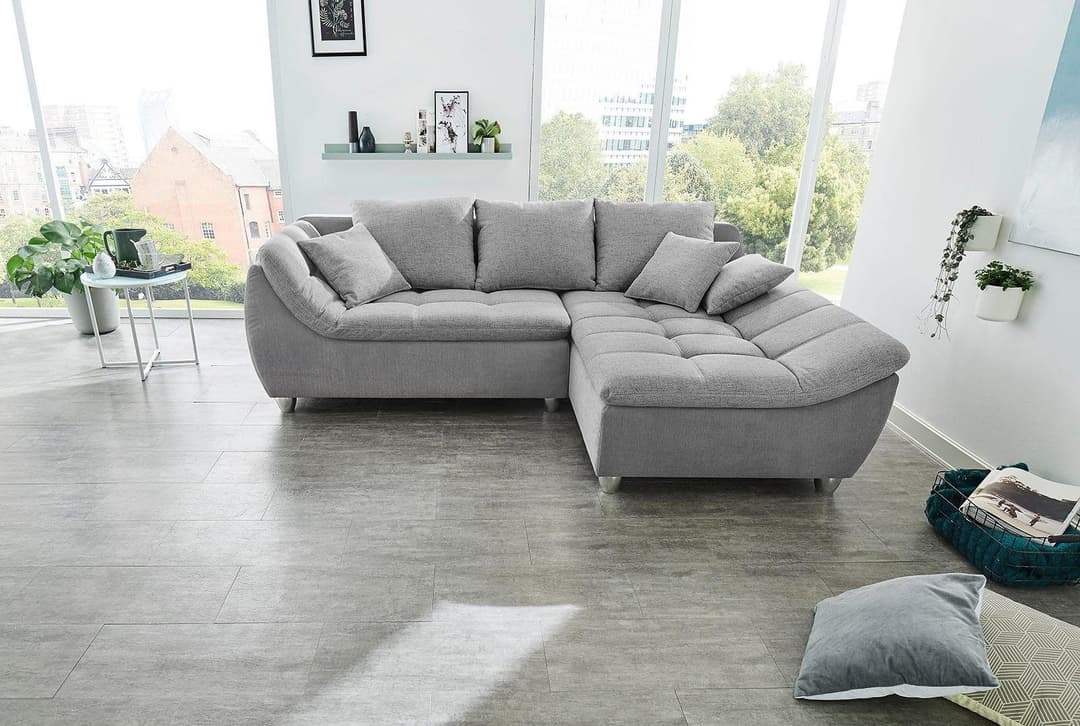 Jockenhöfer Gruppe Ecksofa Genua | Grau