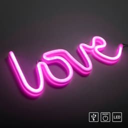 JUST LIGHT LED Wandleuchte NEON-LOVE | Pink