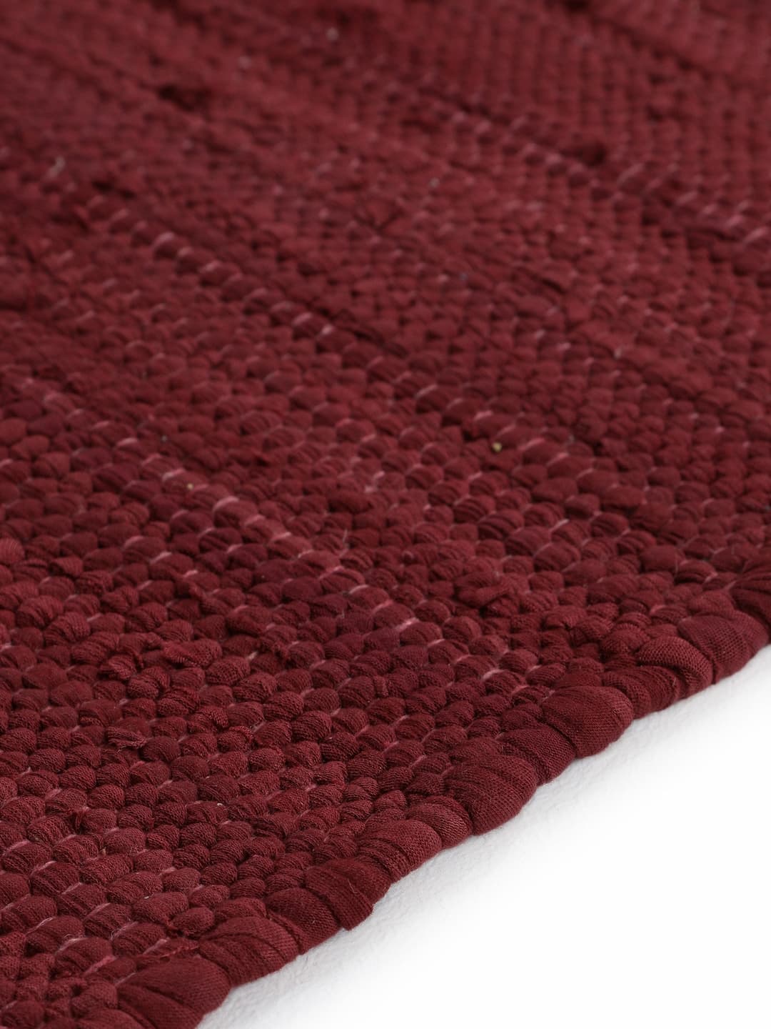 carpetfine Teppich Kelim Chindi uni | Lila