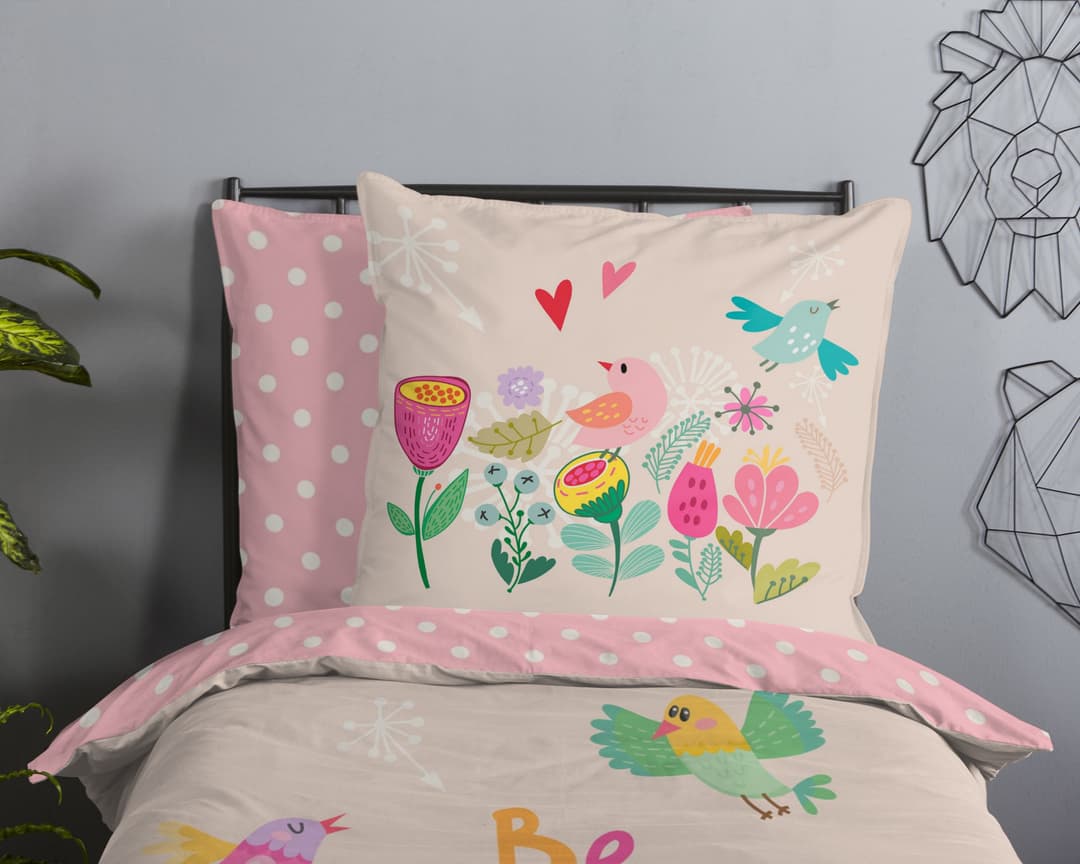 good morning Kinderbettwäsche Happily | Rosa