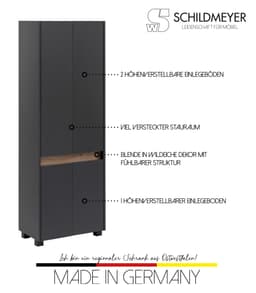 Schildmeyer Hochschrank Cosmo | Grau