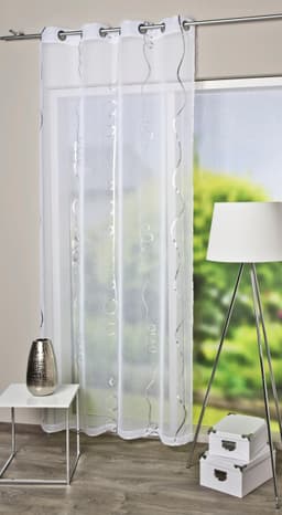 HOME WOHNIDEEN Gardine LOOPY | Weiß