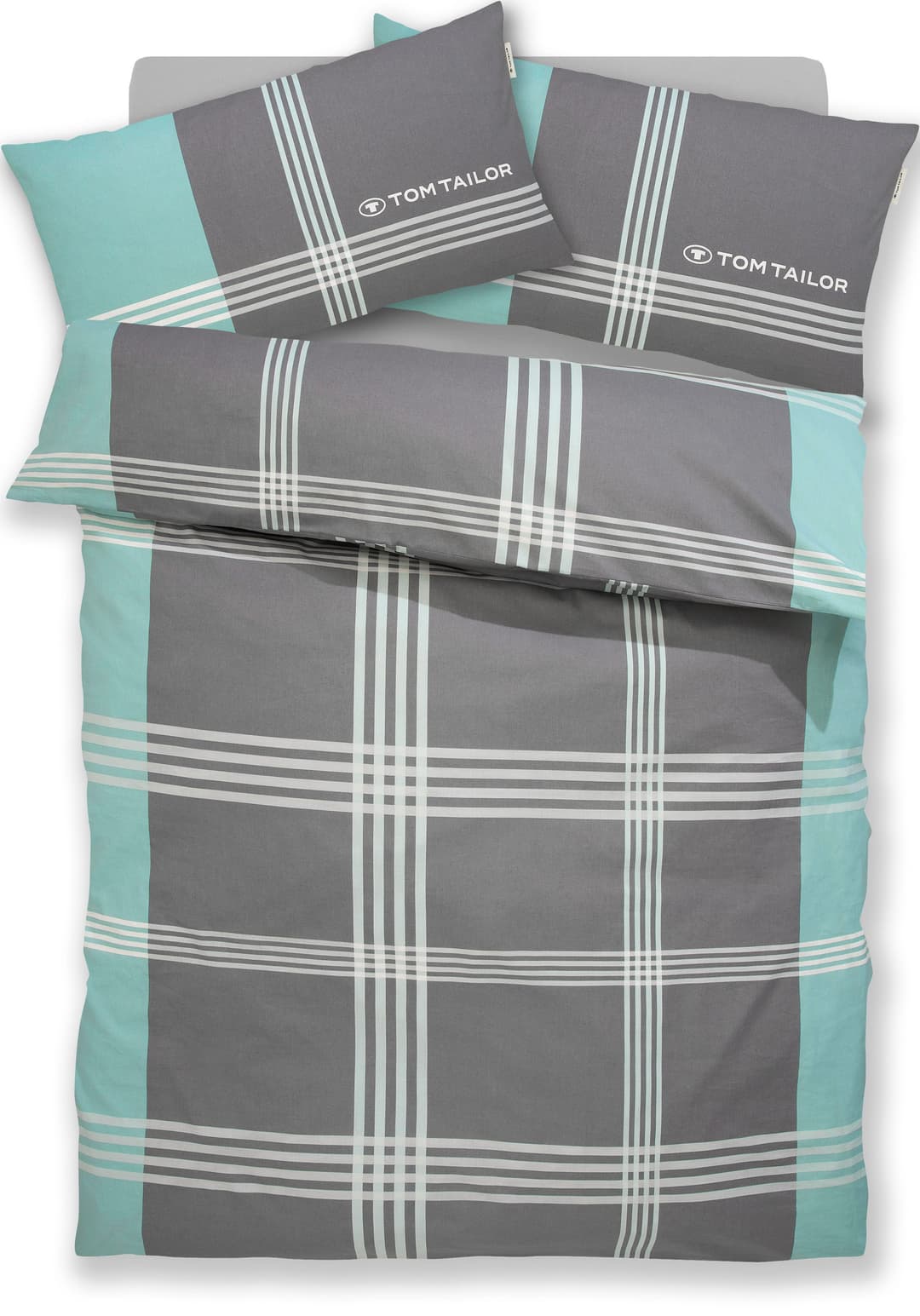 TOM TAILOR HOME Ole Bettwäsche-Set | Grau