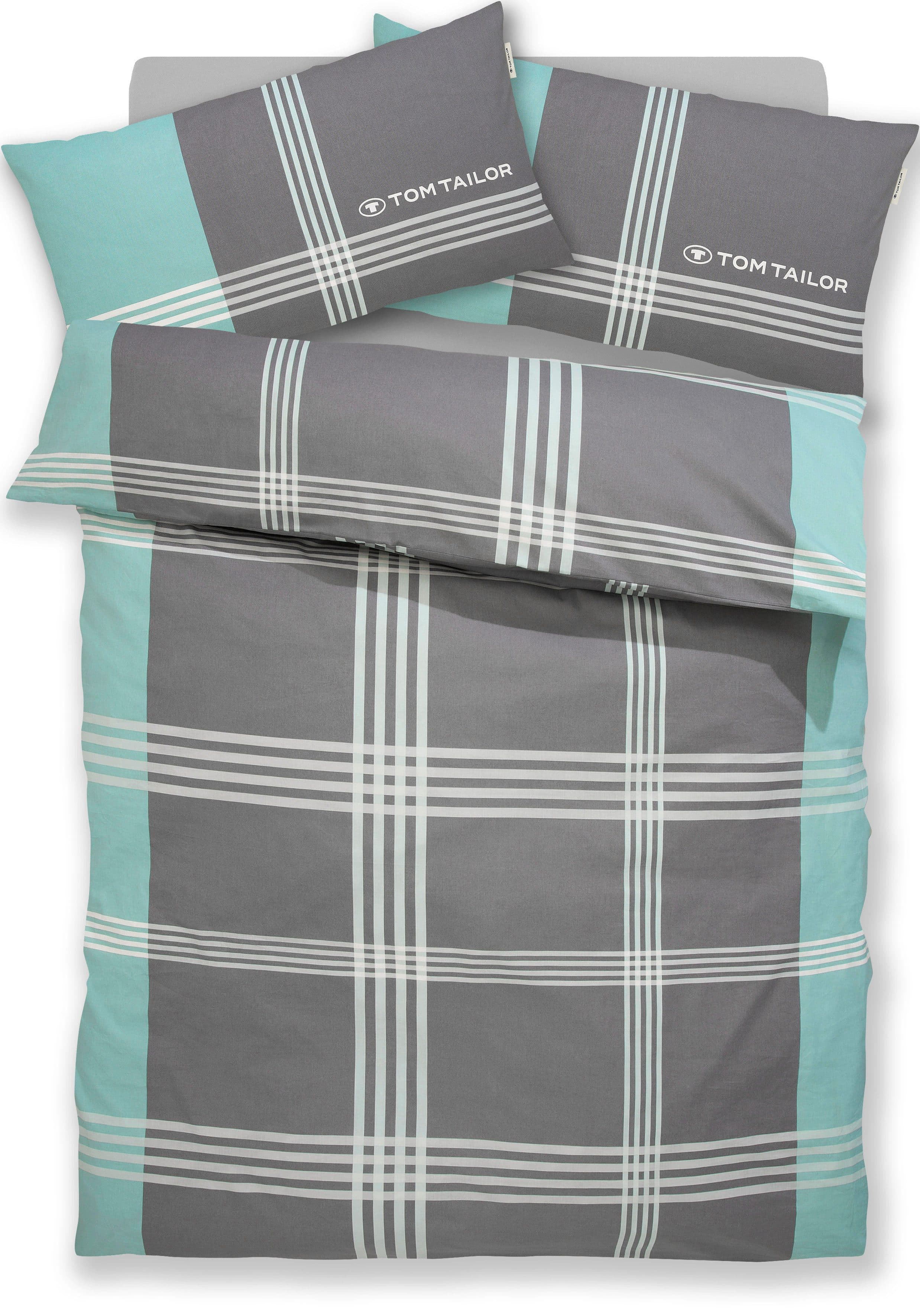 TOM TAILOR HOME Ole Bettwäsche-Set | Grau