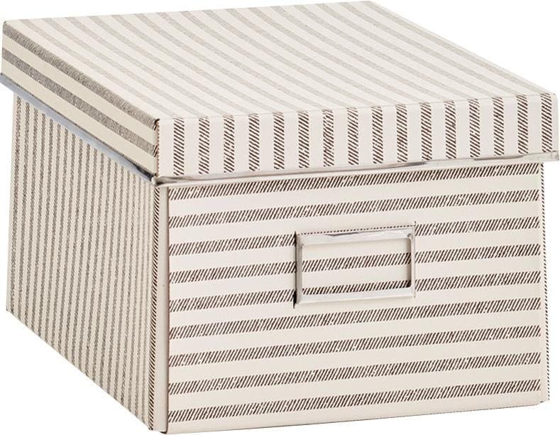 Zeller Present Aufbewahrungsbox Stripes | Beige