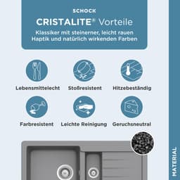 Schock Granitspüle Typos DS | Grau