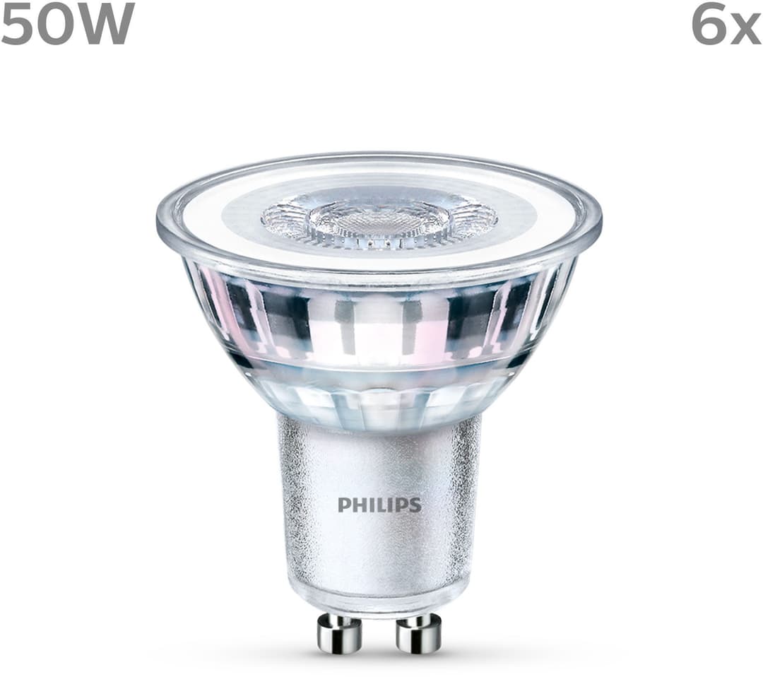 Philips LED-Leuchtmittel Classic 50W GU10 6 St.