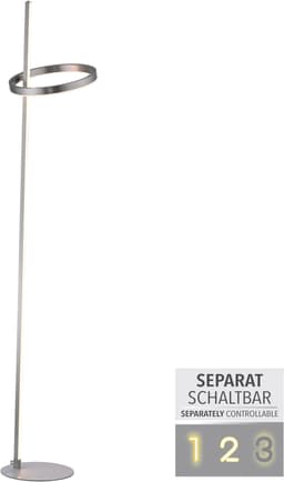 JUST LIGHT LED Stehlampe RITUS | Silber