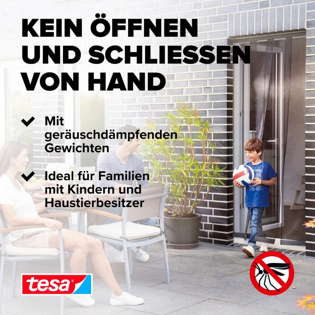 tesa Insektenschutz-Tür Insect Stop ALU Lamellentür teleskopierbar
