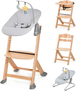 Kinderkraft ENOCK + CALMEE Kombi-Hochstuhl Set | Grau