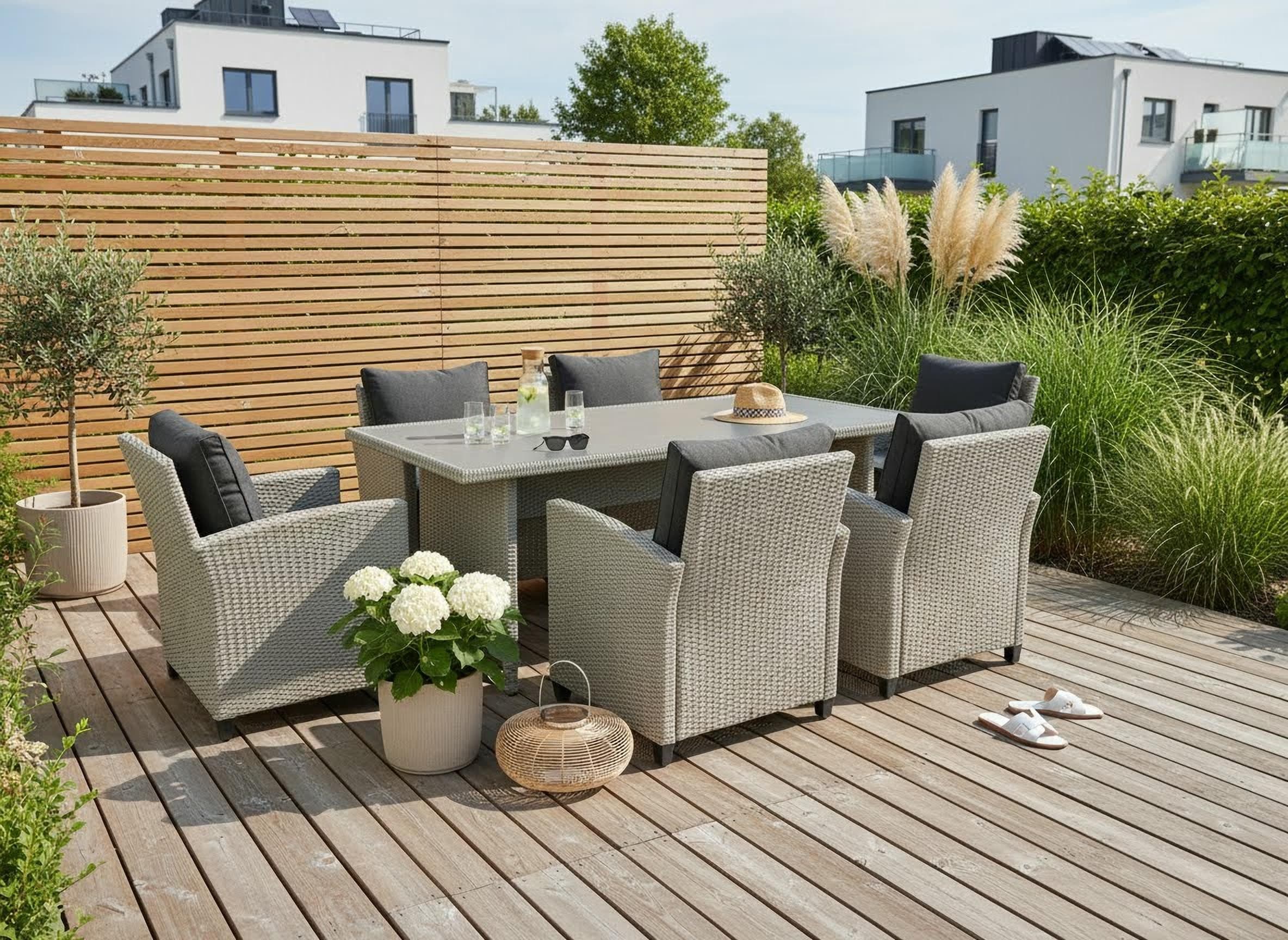KONIFERA Garten-Essgruppe Amsterdam | Grau