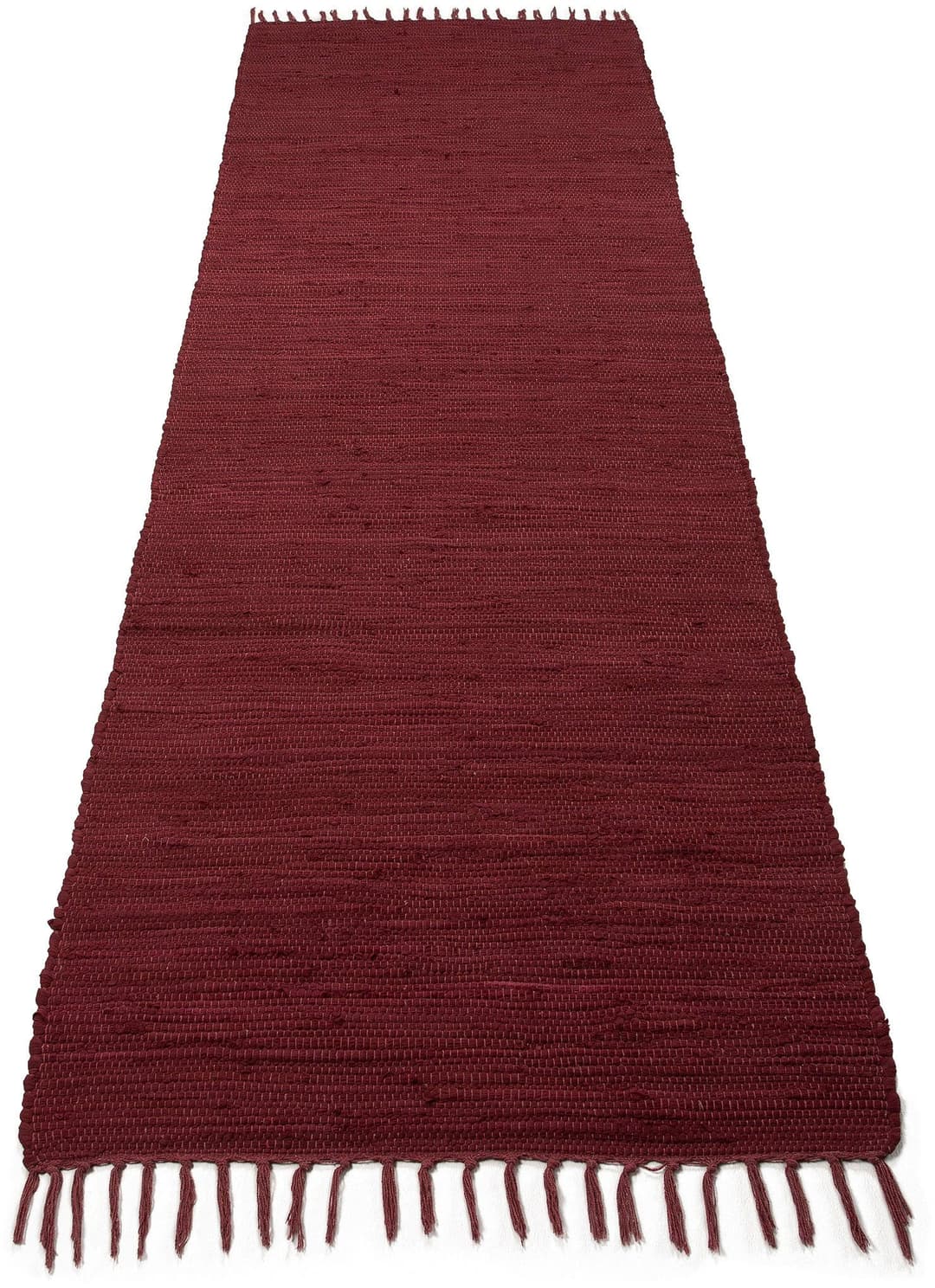 carpetfine Teppich Kelim Chindi uni | Lila