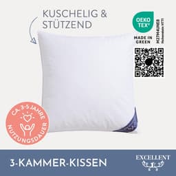 Excellent 3-Kammer-Kopfkissen Venedig | Weiß