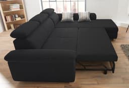Jockenhöfer Gruppe Ecksofa Landshut L-Form | Schwarz