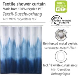 WENKO Duschvorhang Alara | Blau