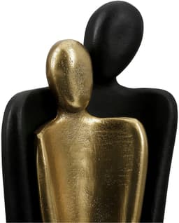 GILDE Dekofigur Skulptur Paar Couple | Schwarz