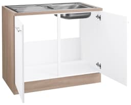 OPTIFIT Spülenschrank Kalmar | Weiß