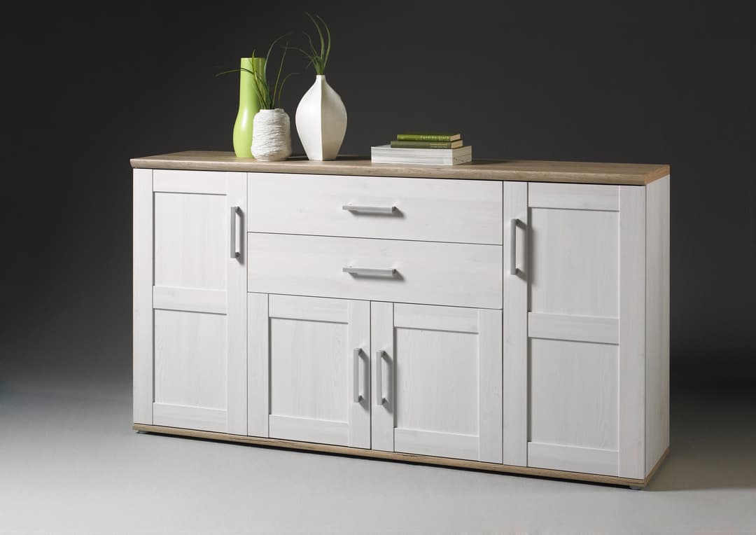 HBZ Sideboard Romance im Landhaustil | Weiß