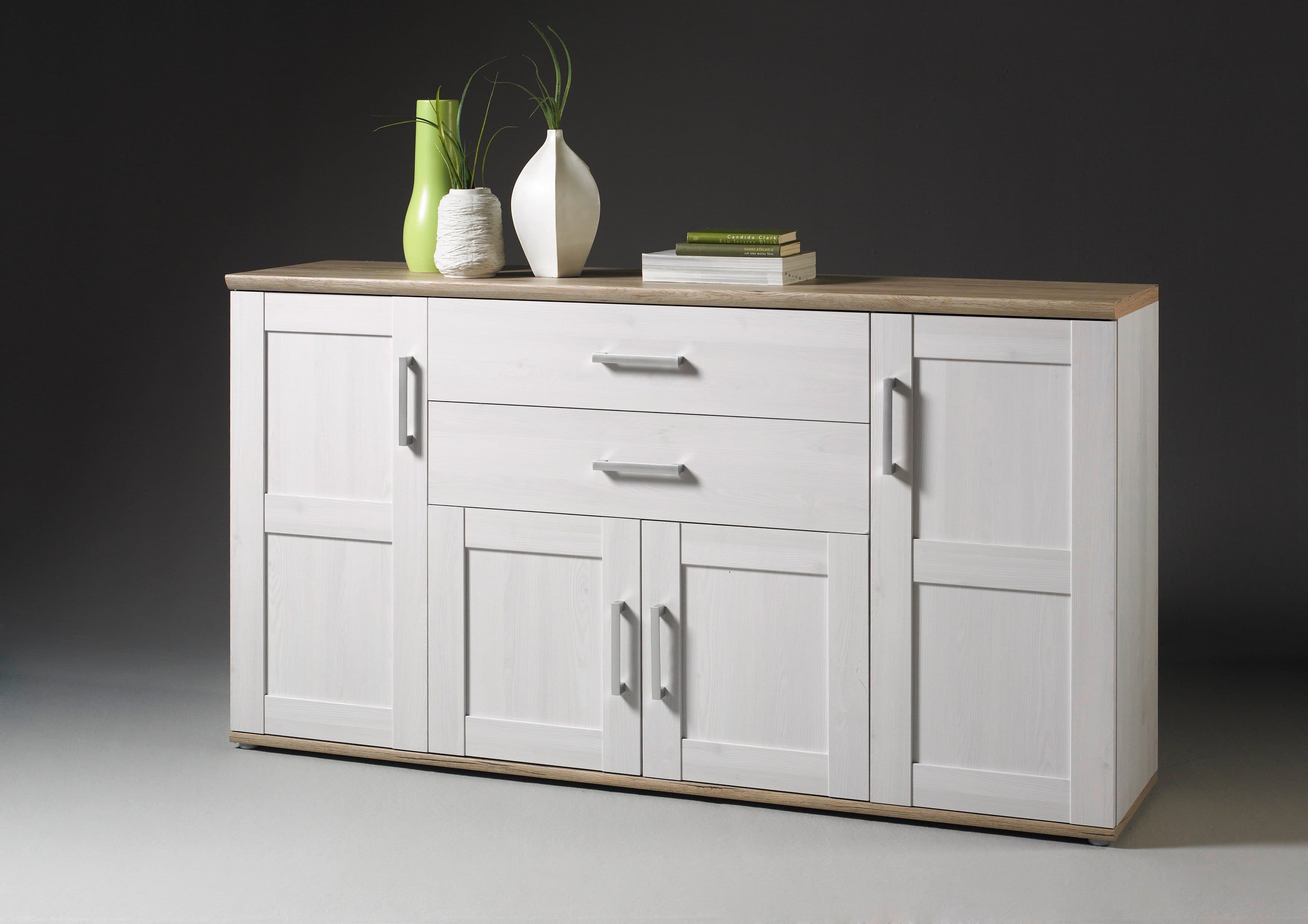HBZ Sideboard Romance im Landhaustil | Weiß