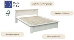 OTTO home KERO Massivholzbett | Weiß
