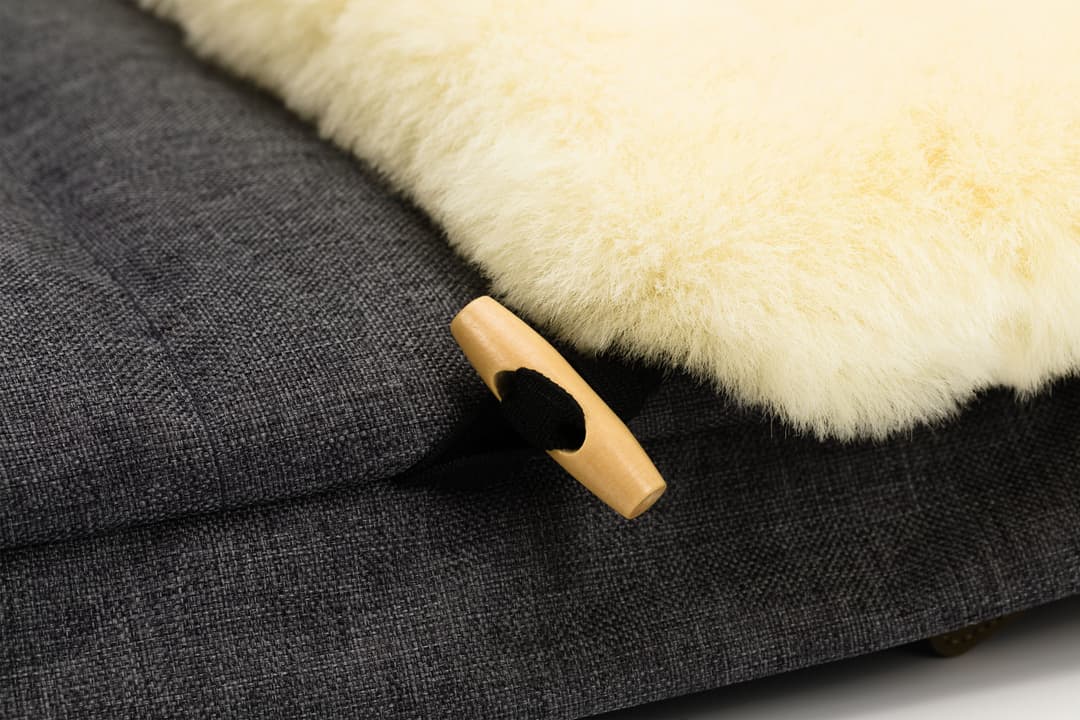 Fillikid Fußsack Bernina Style mit Lammfell | Grau