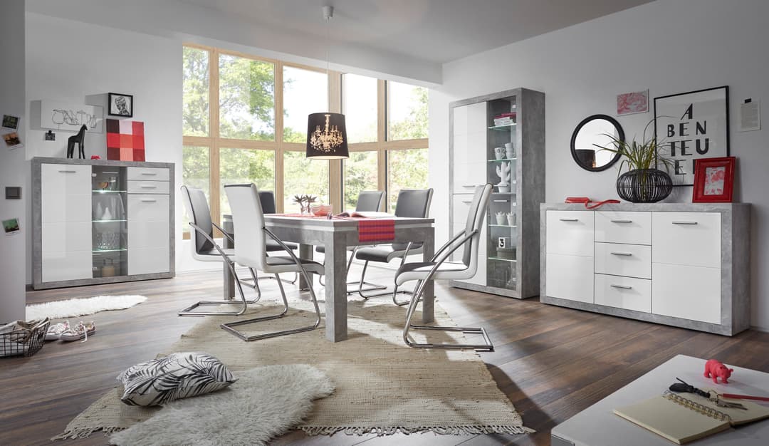 HBZ Highboard Stone | Weiß