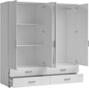Schlafkontor Drehtürenschrank Ivar Kleiderschrank mit Spiegel | Weiß 4