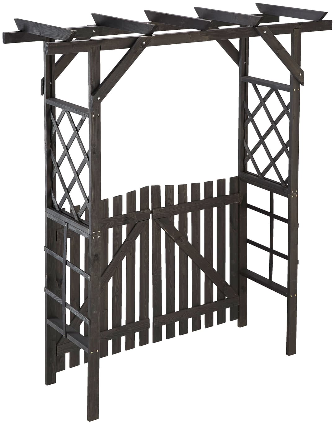 Promadino Rosenbogen Pergola Ben Set | Grau