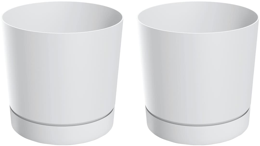 Prosperplast Blumentopf TUBO P (Set, 2 St) | Weiß